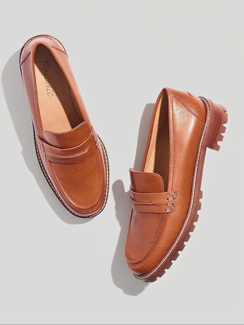 Madewell The Corinne Lugsole Loafer Brown Penny Loafers
